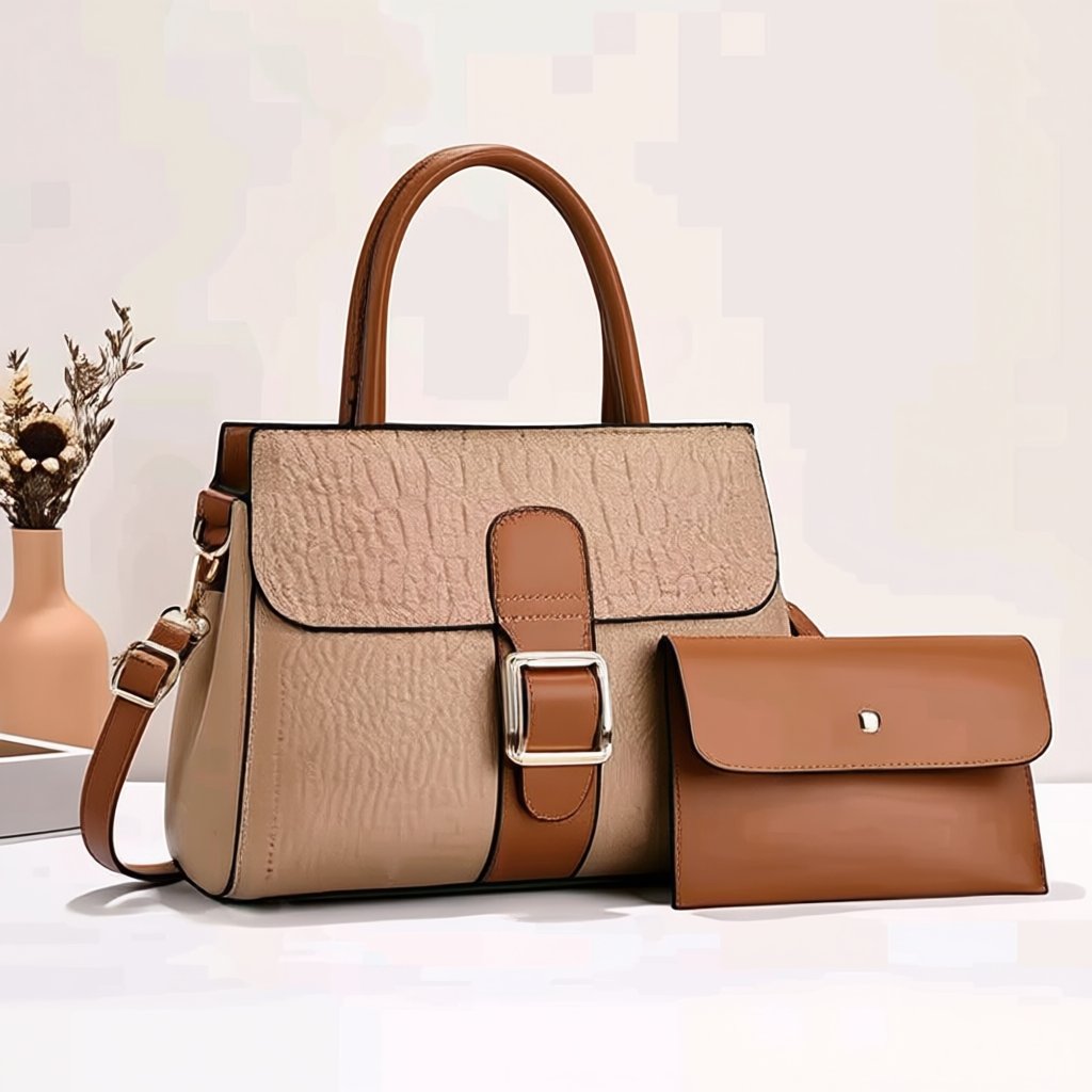 Conjunto de Bolso y Monedero de Estilo Retro C7860